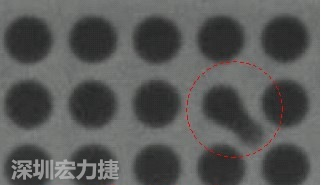 BGA空焊，導通孔(via)連接焊墊